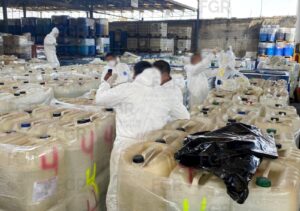 FGR incinera más de 33 toneladas de precursores químicos en el Estado de México
