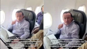 Aficionado encara a Mikel Arriola en vuelo y exige regreso del ascenso
