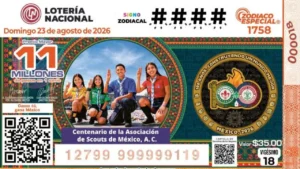 Lotería Nacional emite billete por centenario de la Asociación de Scouts en México